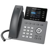 Grandstream GRP2624 - IP телефон. 4 SIP аккаунта, 8 линий, 5-сторонняя конференцсвязь, цветной ЖК-экран со сменными лицевыми панелями, звук HD, 2 х 10/100/1000 Мбит Ethernet, 32 VPK, PoE, Wi-Fi, Bluetooth, совместим с GBX20