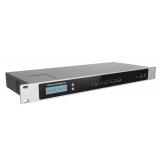 Grandstream UCM6304, IP PBX appliance, 4 FXO ports, 4 FXS ports, 3 GigE RJ45 Ethernet ports with PoE Plus, 2000 SIP endpoint registrations, 300 concurrent calls, up to 200 conference attendees, IVR