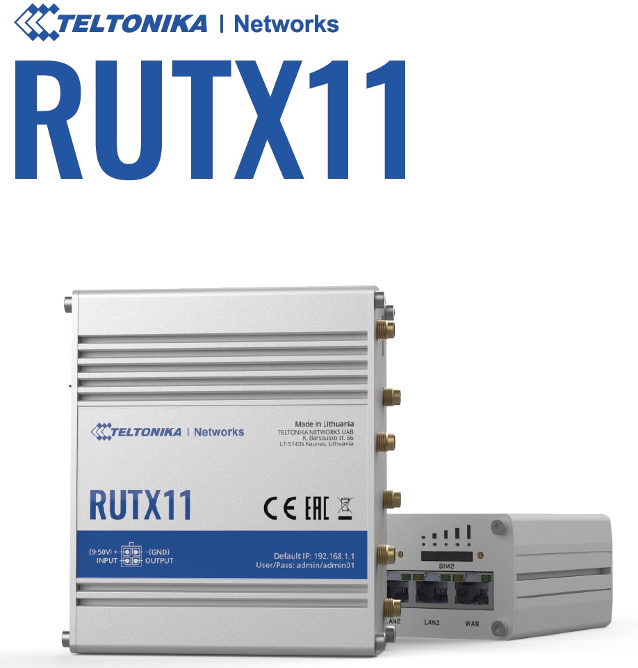 Industrial Router Wi-Fi 4G Teltonika RUTX09